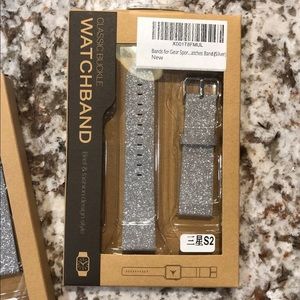 Silver Glitter 22mm Watch Band